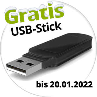 Gratis-USB-Stick zur Speicherung