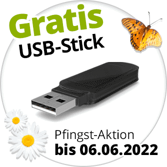 Gratis-USB-Stick zur Speicherung