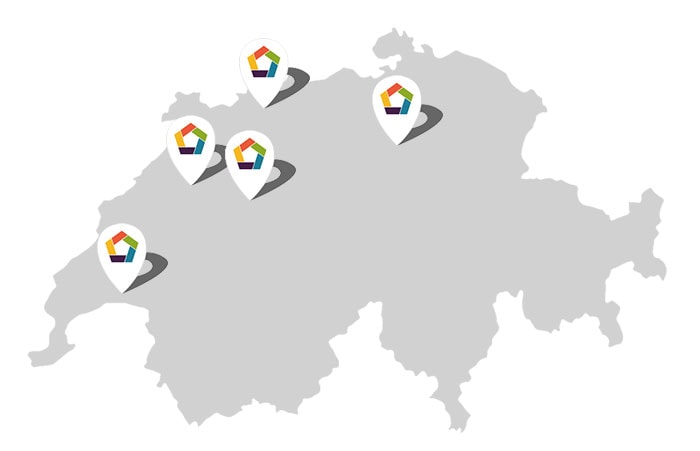 Karte der Annahmestellen in der Schweiz
