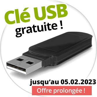 Profitez de la clé USB offerte!