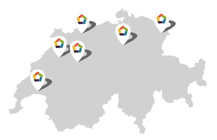 Carte des points de dépôt en Suisse