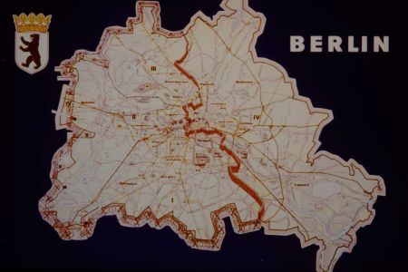 Karte vom geteilten Berlin