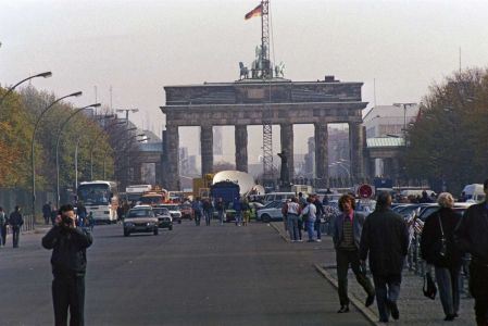 Pressewagen vor dem Brandenburger Tor